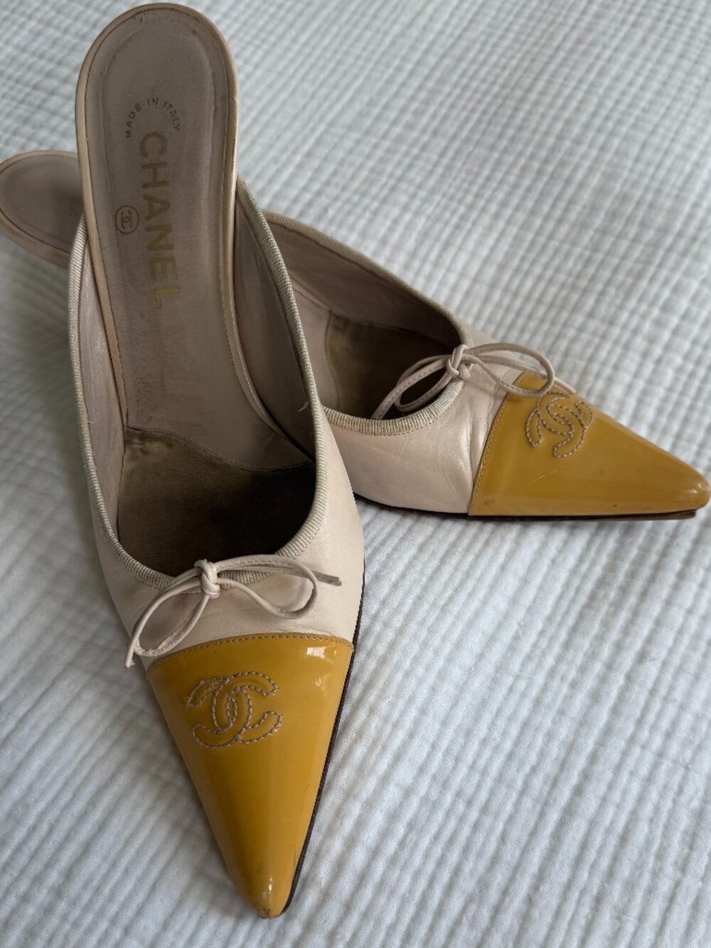 Vintage Chanel 2000s Heeled Mules